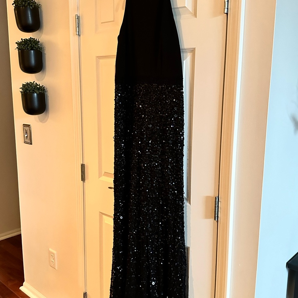 Adrianna Papell black sequin dress